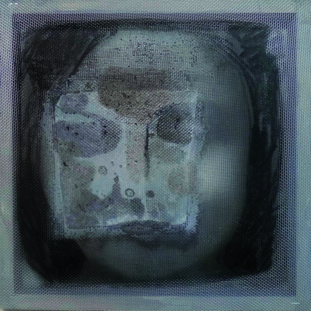 Reem Yassouf,&amp;nbsp;Revival,&amp;nbsp;2019,&amp;nbsp;mixed media on canvas and metal mesh, 30 x 30 cm.
